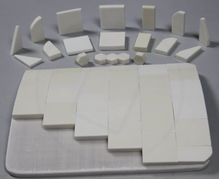 bulletproof ceramic tiles and base plate
